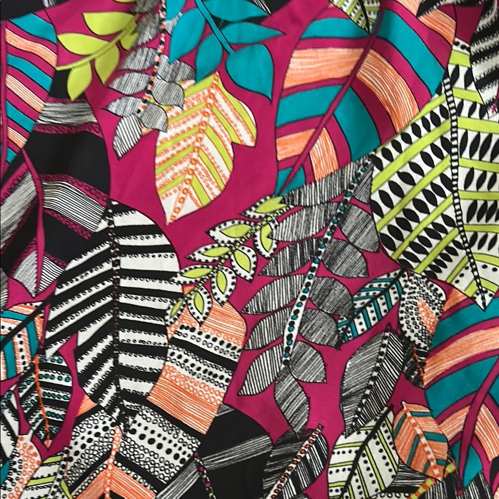 LuLaRoe Pink and Blue A-Line Midi Skirt Resort Wear - Picture 4 of 5